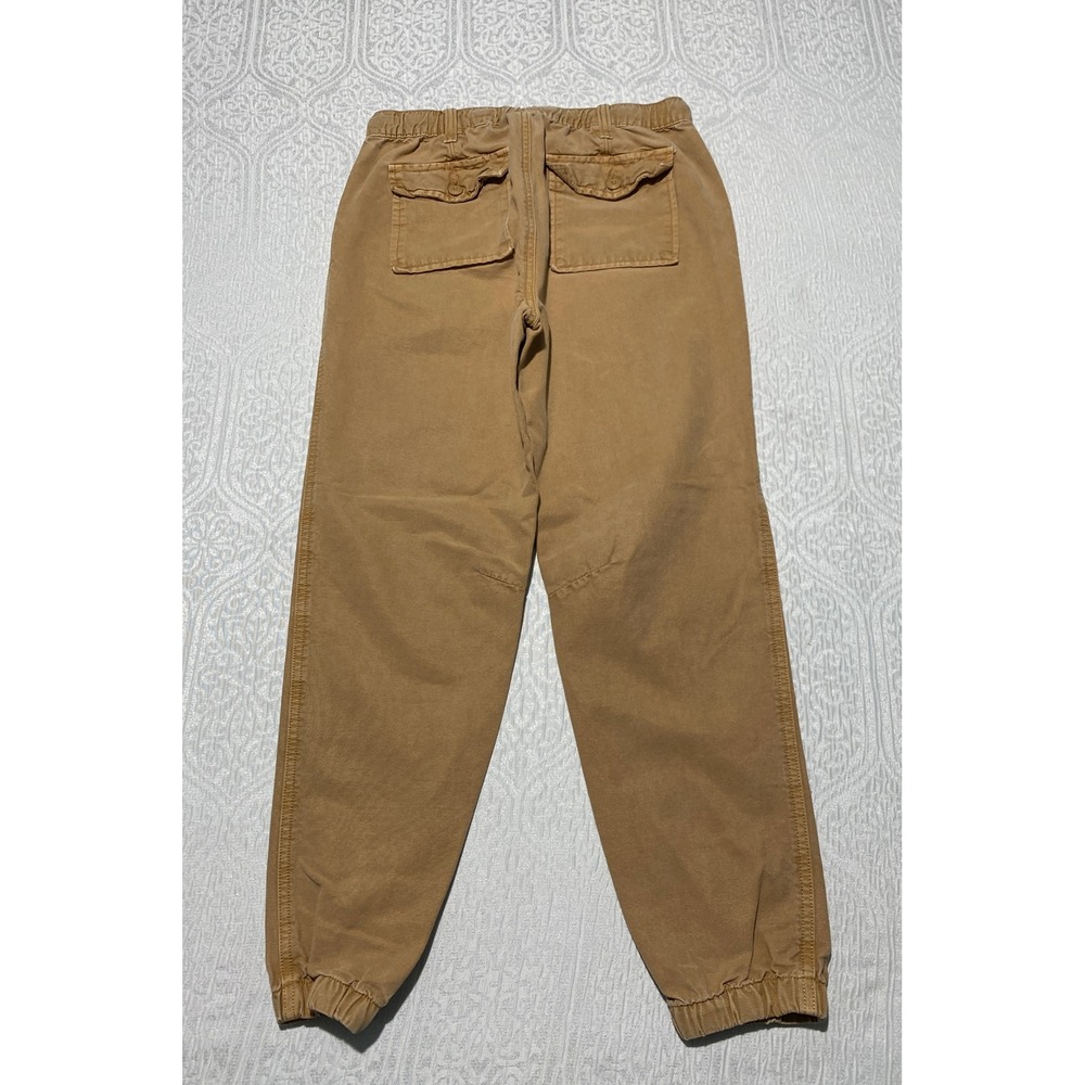 Aerie Cargo Jogger Pants Tan Women's‎ XS TP Cotton Lyocell Drawstring Elastic - Picture 3 of 11